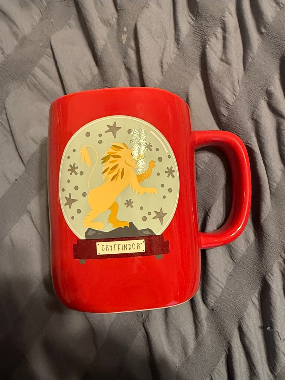 Rae Dunn Gryffindor Red Ceramic Mug with Gold Crest Rae Dunn Harry Potter